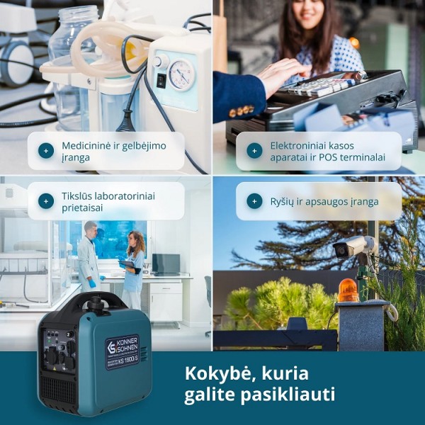 Benzininis inverterinis generatorius KONNER & SOHNEN KS 1900i S