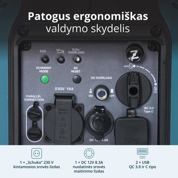 Benzininis inverterinis generatorius KONNER & SOHNEN KS 1900i S