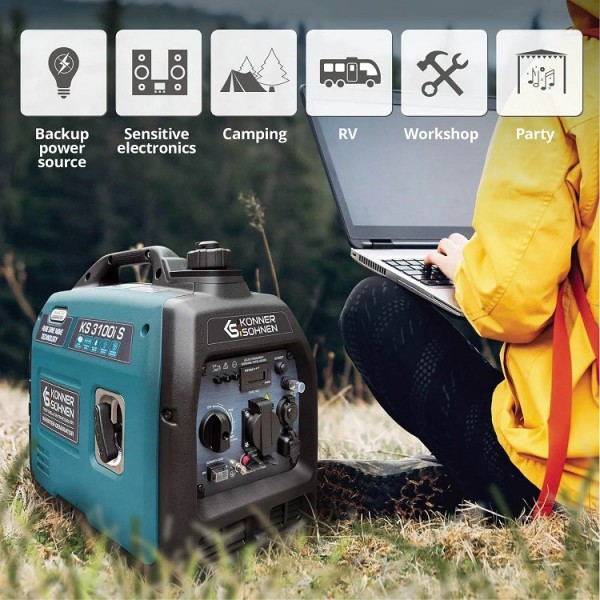 "Benzininis inverterinis generatorius KONNER & SOHNEN KS 3100i S"