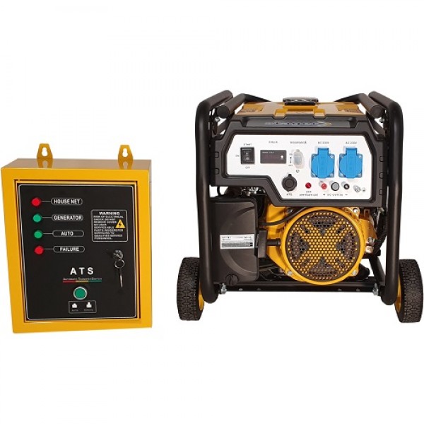 Benzininis generatorius STAGER FD3600E 230V su automatika