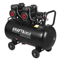 Betepalinis oro kompresorius 100L, 2x2200W, 585 l/min Kraft&Dele