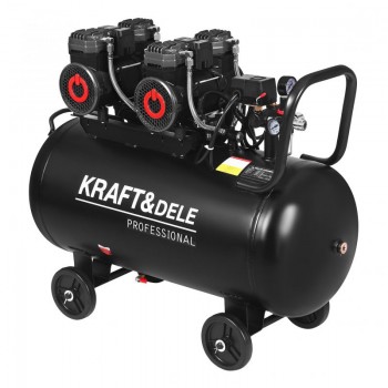 Betepalinis oro kompresorius 100L, 2x2200W, 585 l/min Kraft&Dele