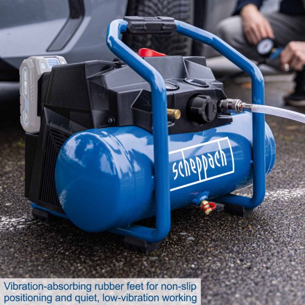 Akumuliatorinis betepalinis kompresorius Scheppach C-ACT160/6-X, korpusas